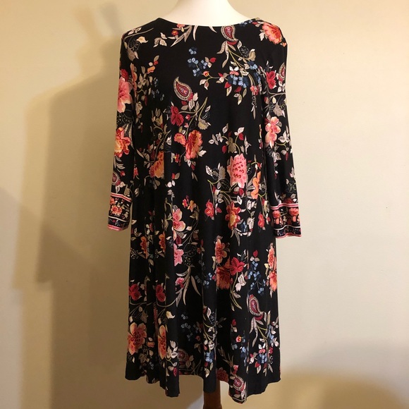 LOFT Dresses & Skirts - LOFT Boho Paisley Floral Print Long Sleeve Dress